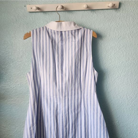 Eliza J Blue and White Buttoned Sundress - Picture 9 of 16